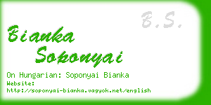 bianka soponyai business card